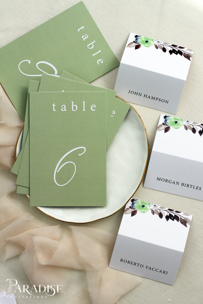 Marchelle Green Table Numbers