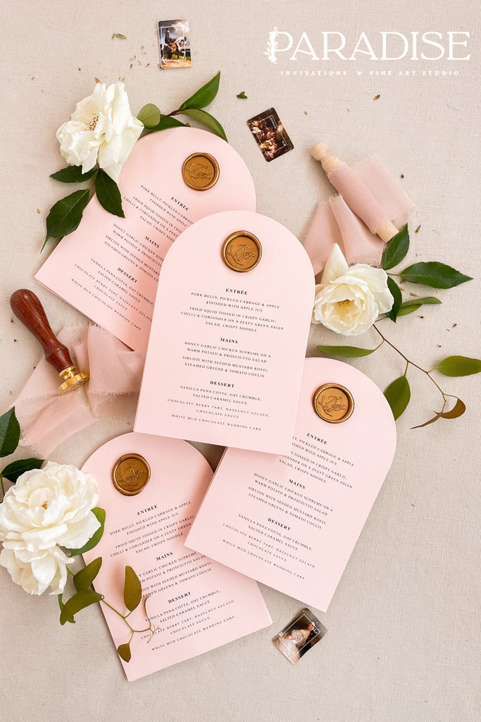 Aaliyah Arch Wedding Menus