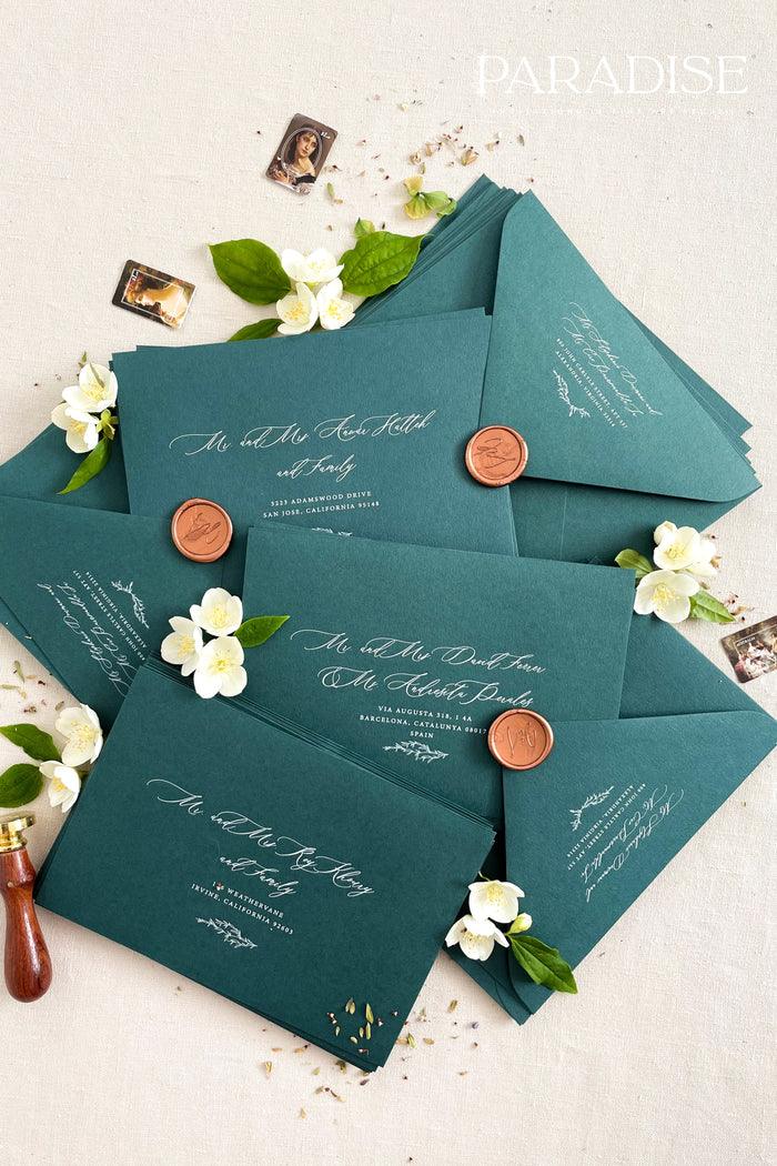 Emerald Envelopes White Ink Printing