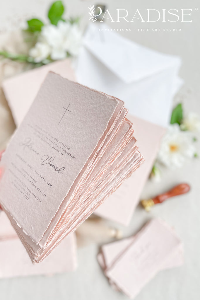 Adelaide Handmade Paper Christian Invitations