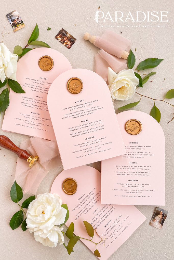 Aaliyah Arch Wedding Menus