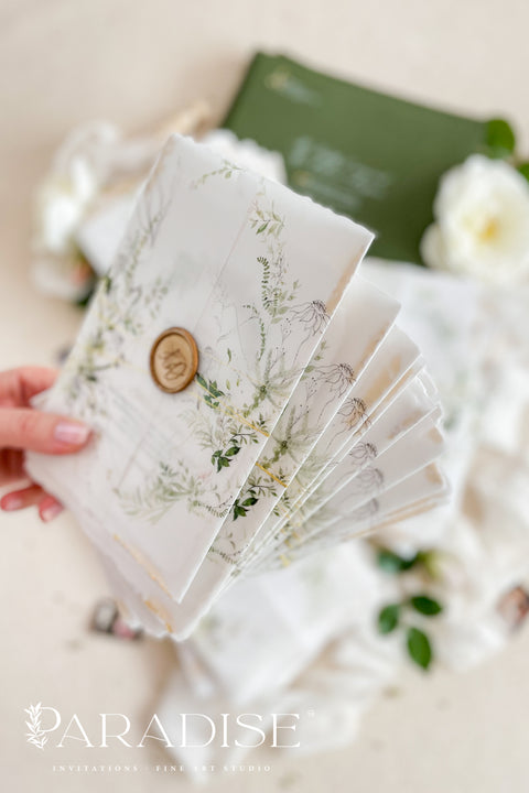 Announce your summer celebration with the perfect blend of bohemian charm and elegant sophistication with these exquisite wedding invitations. The unique wreath design adds a touch of natural beauty, while the delicate golden leaf detail provides a subtle, luxurious shimmer. This boho chic stationery is perfect for a laid-back, romantic summer wedding, setting a warm and inviting tone for your guests.