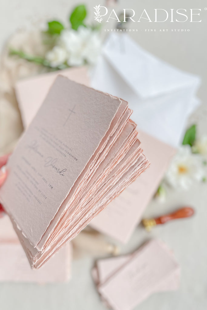 Adelaide Handmade Paper Christian Invitations