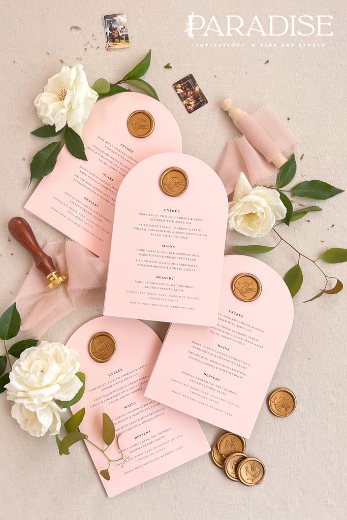 Aaliyah Arch Wedding Menus