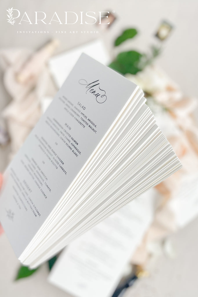 Romilly Calligraphy Wedding Menus