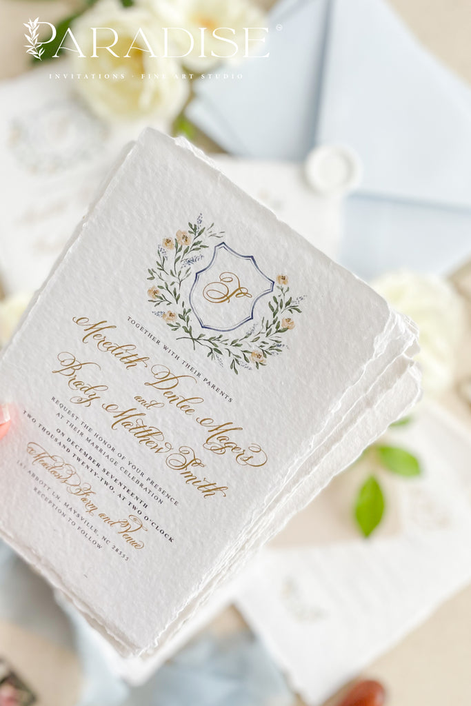 Alyssandra Handmade Paper Wedding Invitation Sets