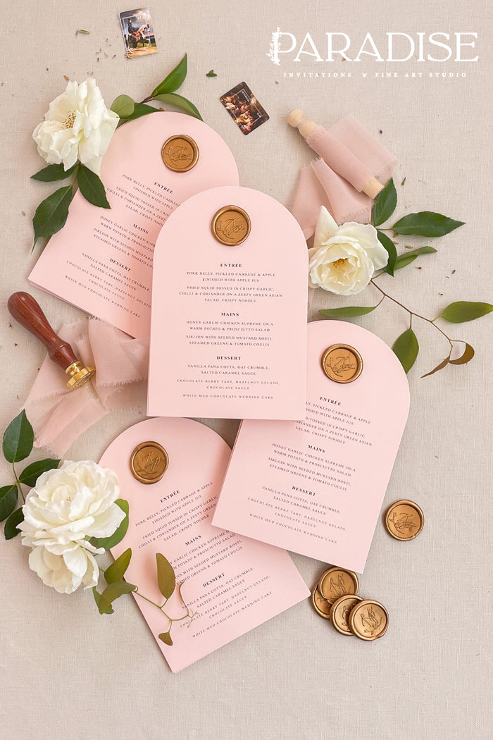 Aaliyah Arch Wedding Menus