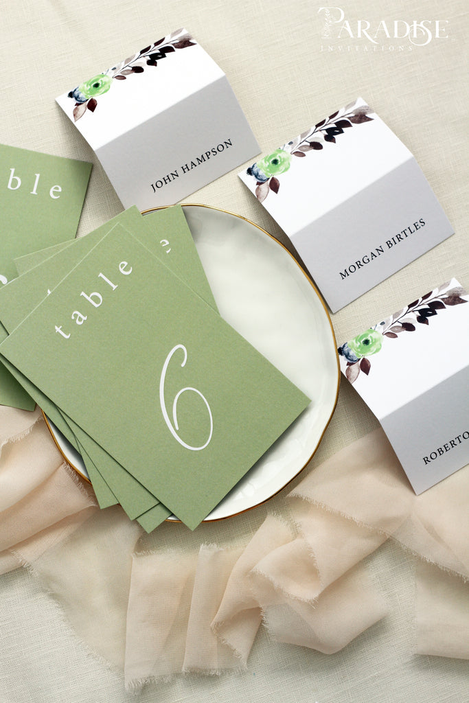 Marchelle Green Table Numbers