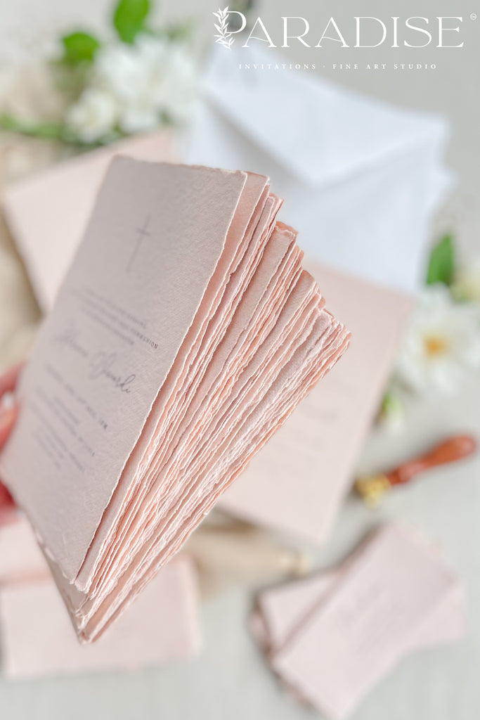 Adelaide Handmade Paper Christian Invitations