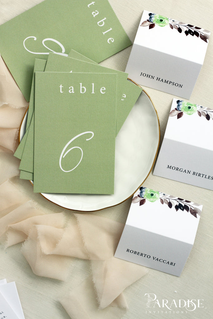 Marchelle Green Table Numbers