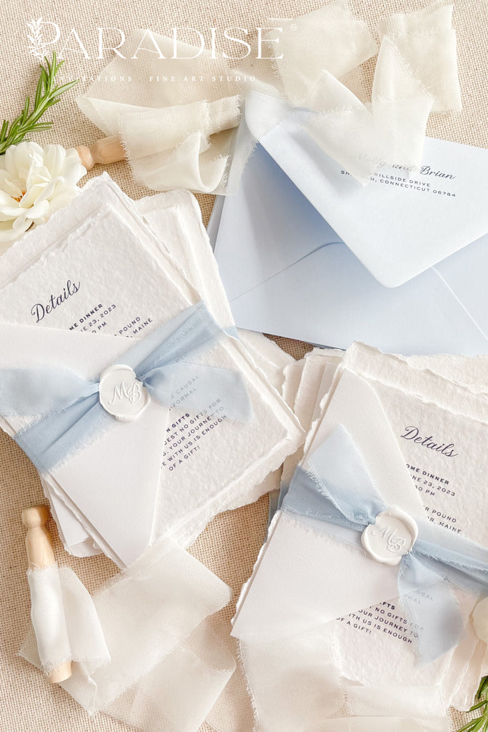 Blondene Handmade Paper Wedding Invitation Sets