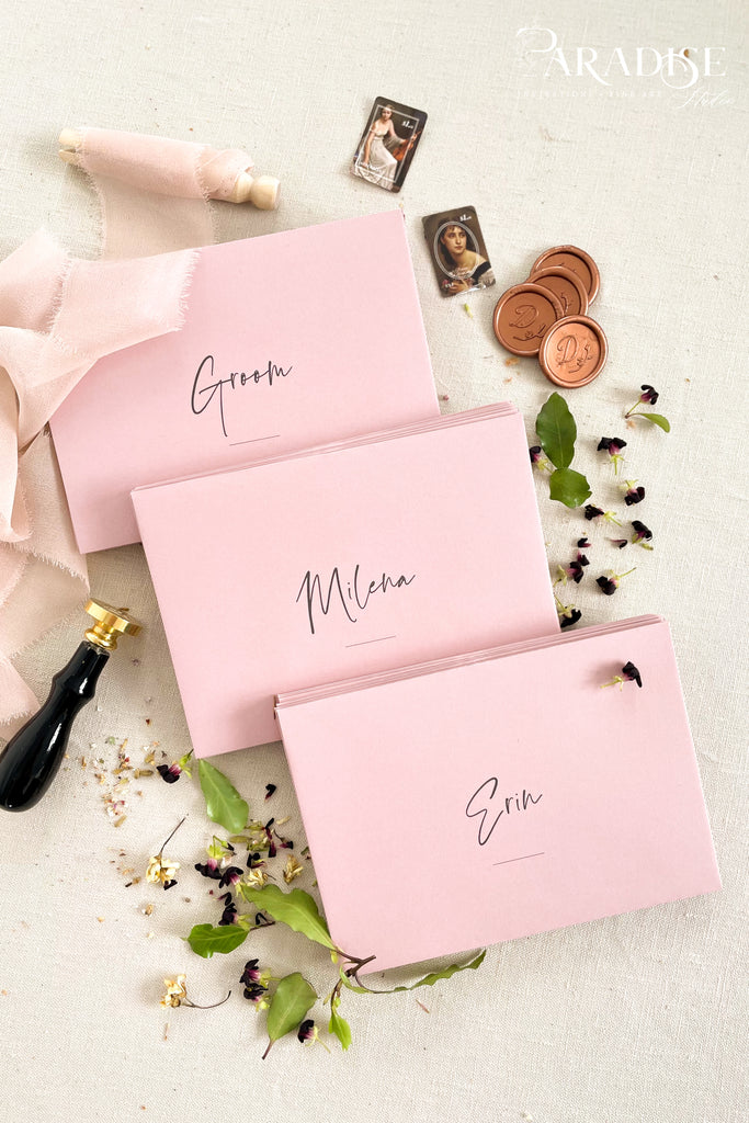 Wild Rose Envelopes and Black Ink Printing