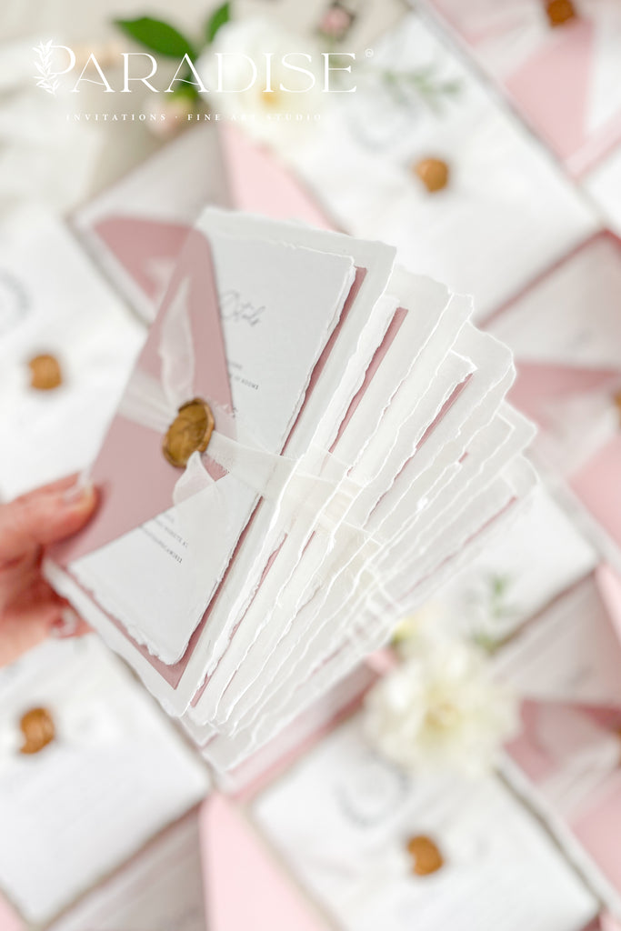 Camille Handmade Paper Wedding Invitation Sets