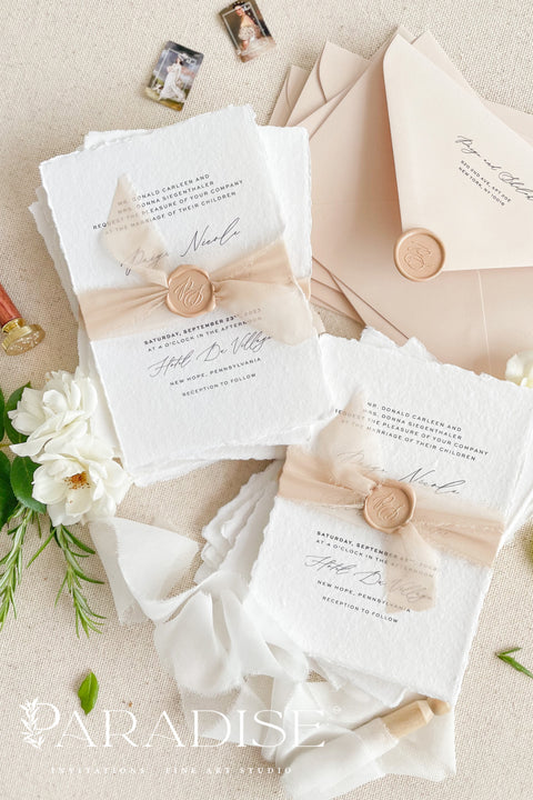 Celebrate your love story with handmade wedding invitations that capture the heart and soul of your special day. Each invitation is individually crafted by hand, blending artistry, fine materials, and timeless design — creating a beautiful first impression your guests will treasure.