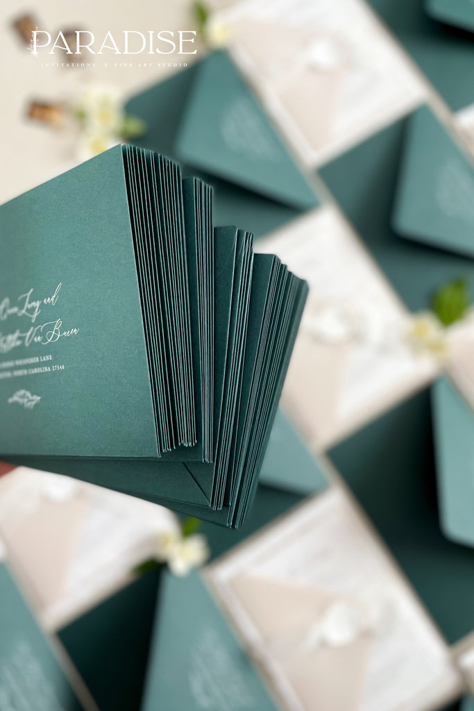 Emerald Envelopes White Ink Printing