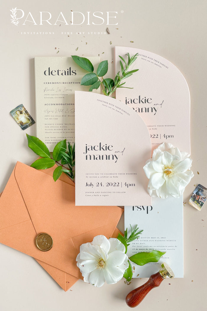 Elise Half Arch Wedding Invitations