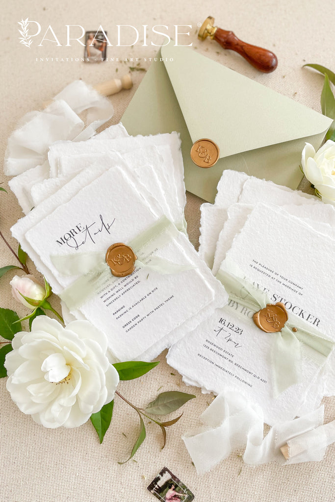 Francena Handmade Paper Wedding Invitation Sets