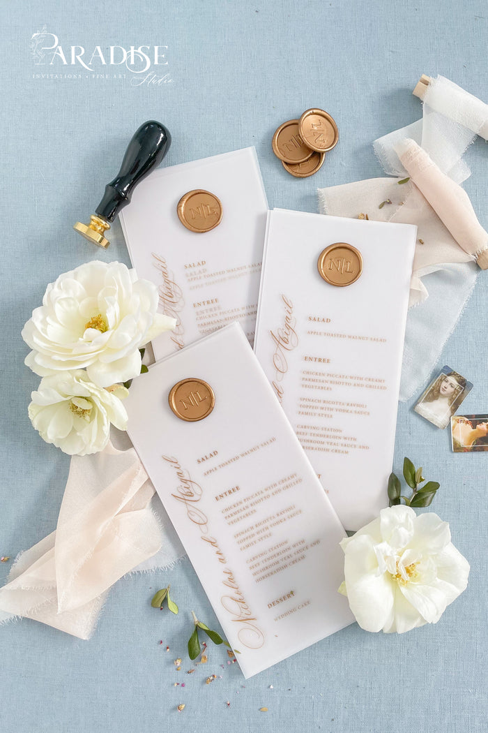 Viona Vellum Wedding Menus