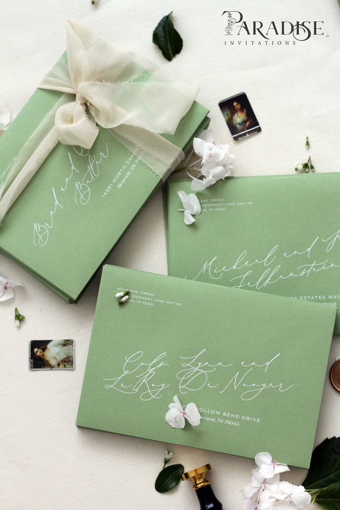 Pear Envelopes White Ink Printing