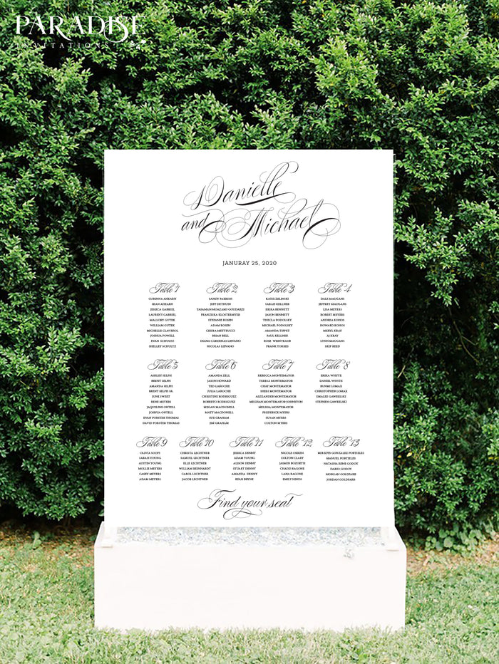 Francene Wedding Table Seating Chart