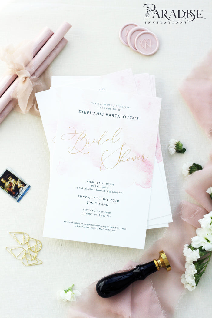 Charmaine Blush Bridal Shower Invitations