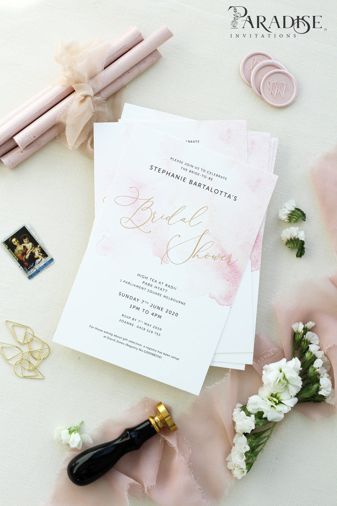 Charmaine Blush Bridal Shower Invitations