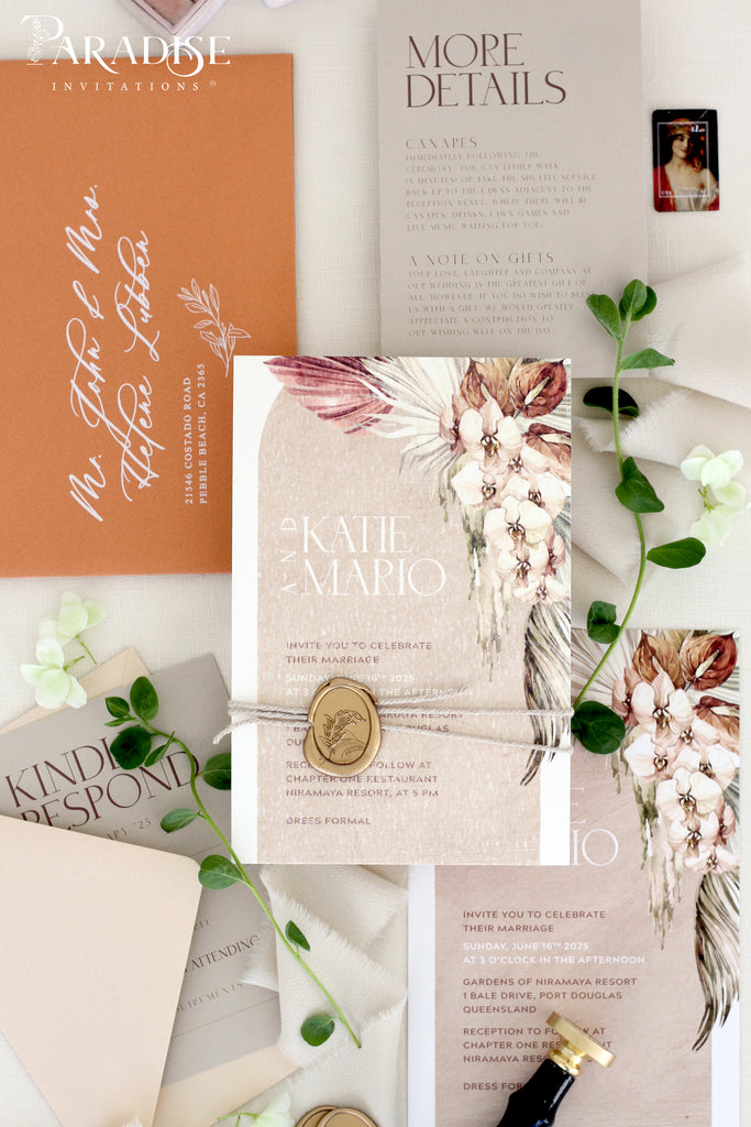 Cressida Bohemian Wedding Invitation Sets