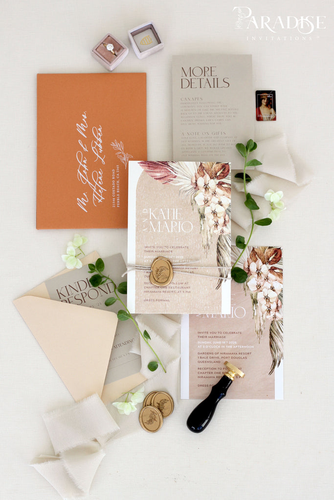 Cressida Bohemian Wedding Invitation Sets