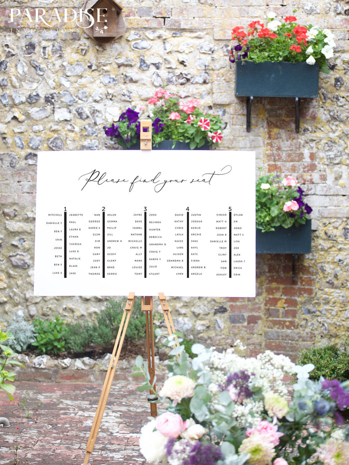 Elegant Modern Table Seating Chart