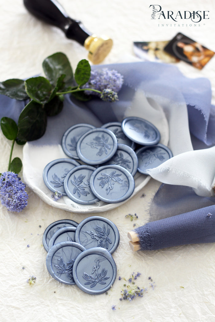 Metallic Dusty Blue Wax Seals