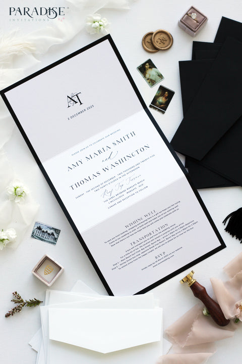 This concertina wedding invitation suite is ideal for couples who want a seamless way to share every detail of their celebration. Its fold-out layout allows you to include your ceremony, reception, travel, and RSVP information - all presented with fine art botanical illustrations that bring a touch of nature’s grace to your stationery. Perfect for garden weddings, destination celebrations, or romantic countryside venues, this suite combines beauty with functionality.