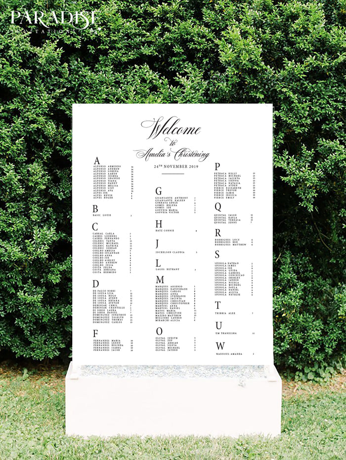 Nicole Elegant Table Seating Chart