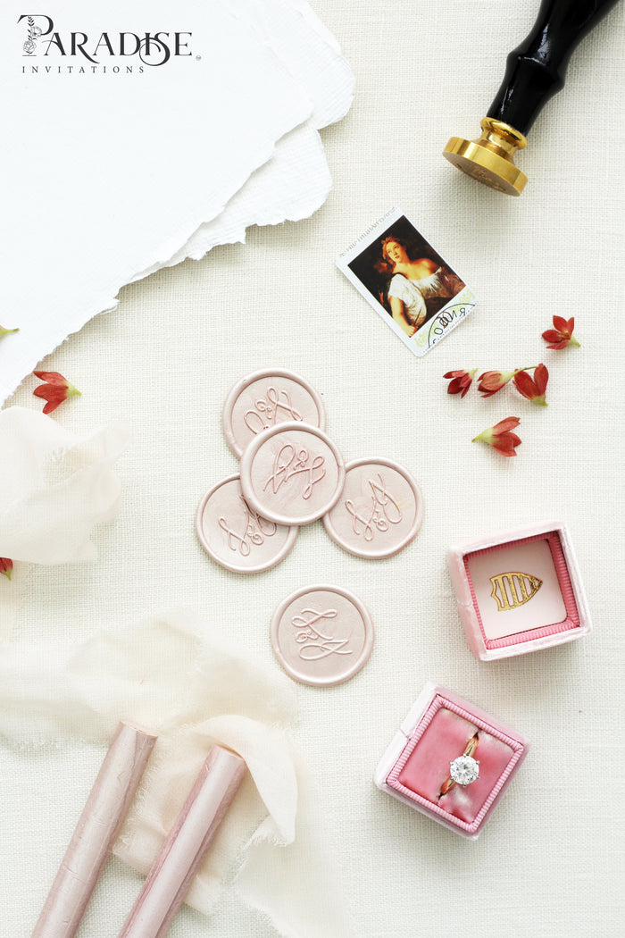 Blush Metallic Wax Seals