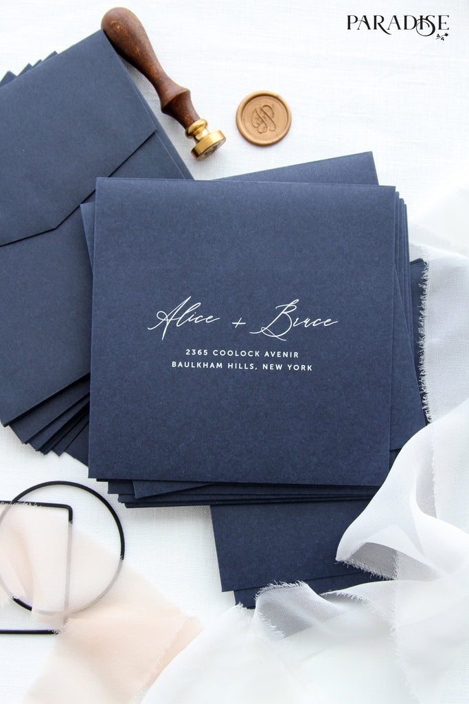 Address Printing on Navy Envelopes