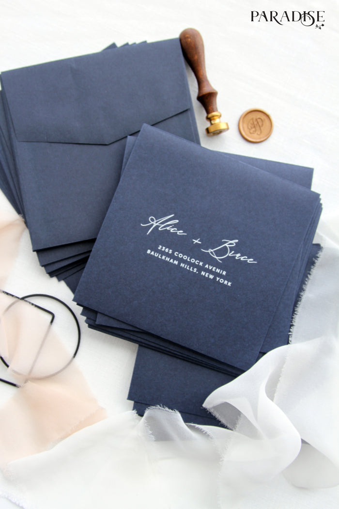 Address Printing on Navy Envelopes