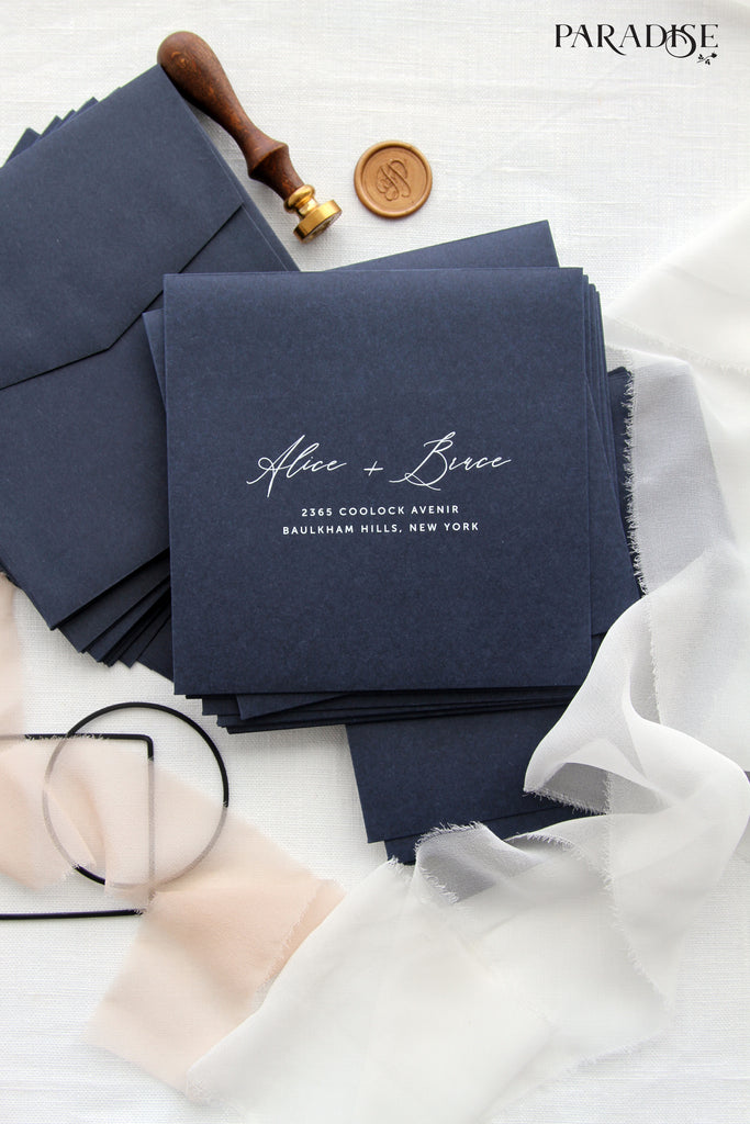 Address Printing on Navy Envelopes