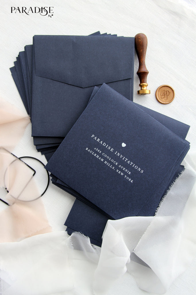 Address Printing on Navy Envelopes