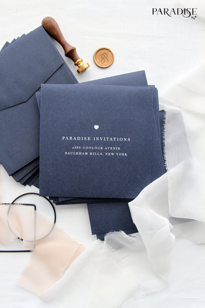 Address Printing on Navy Envelopes