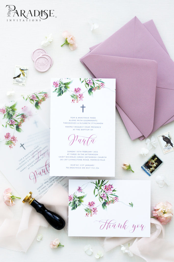 Lotte Floral Christian Invitation