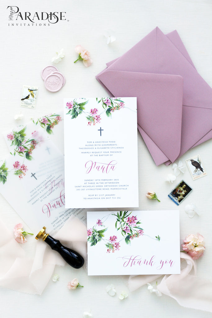 Lotte Floral Christian Invitation