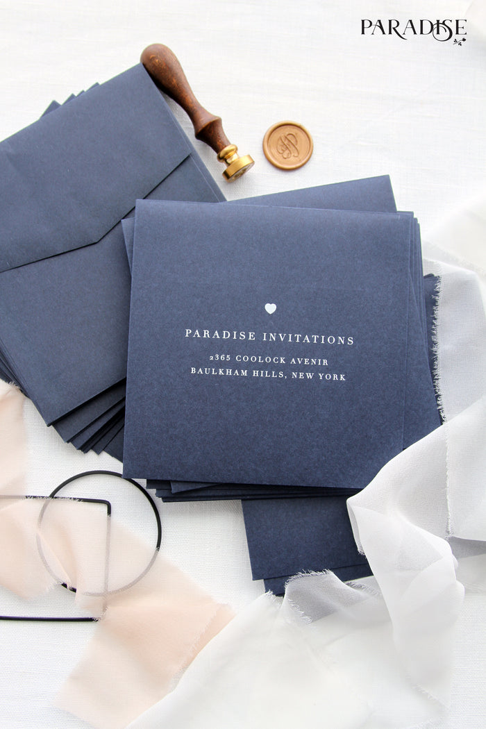 Address Printing on Navy Envelopes