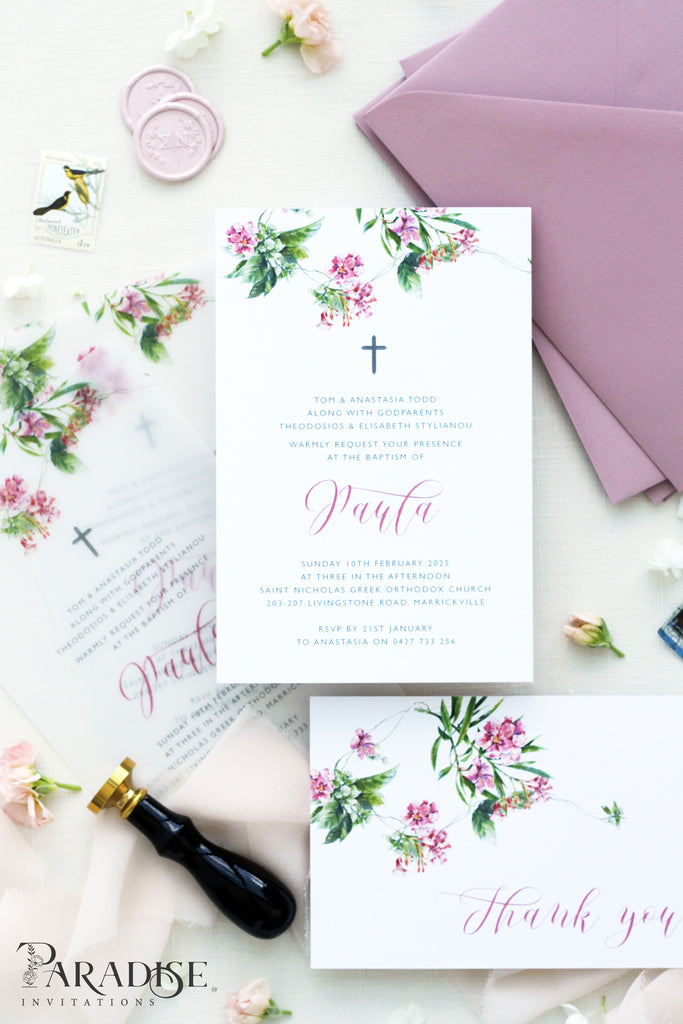 Lotte Floral Christian Invitation