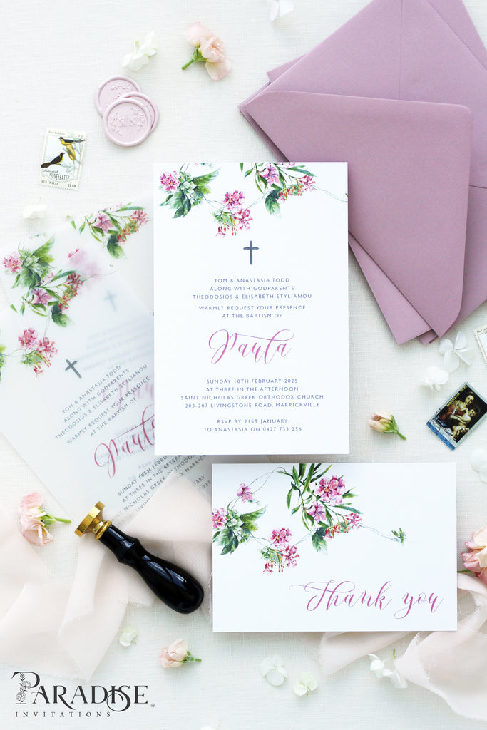 Lotte Floral Christian Invitation