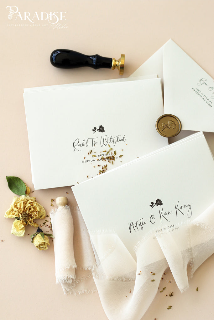 Ivory Envelopes and Black Ink Printing