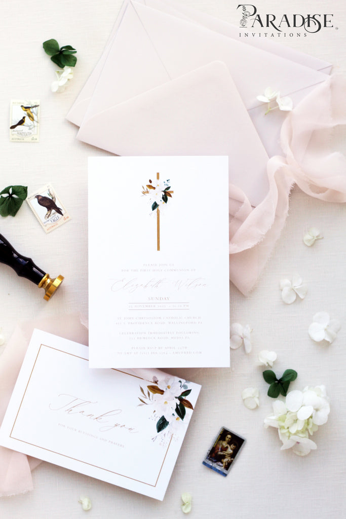 Lynette Floral Christian Invitation