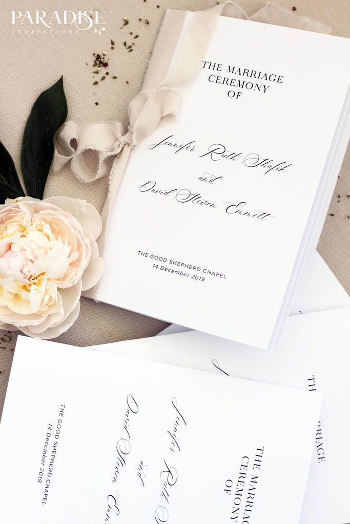 Royale Elegant Wedding Program