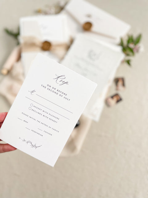 Announce your special day with understated elegance and personal charm. This earthen neutral wedding stationery collection is crafted to celebrate your love story with a refined, organic feel. Each invitation is a personalised handmade invite, featuring your unique details on our premium, artisan paper. The soft, neutral tones create a timeless and tranquil aesthetic, perfectly complemented by the gentle hue of the "Natural" accent color.