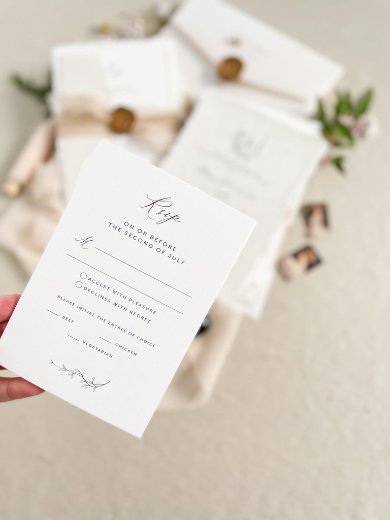 May Handmade Paper Wedding Invitation Sets