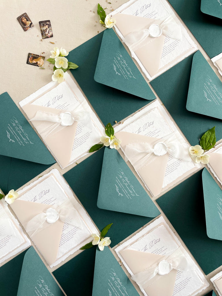 Trinity Handmade Paper Wedding Invitation Sets