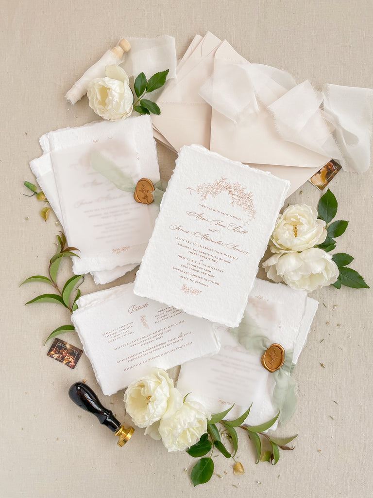 Liliany Handmade Paper Wedding Invitation Sets